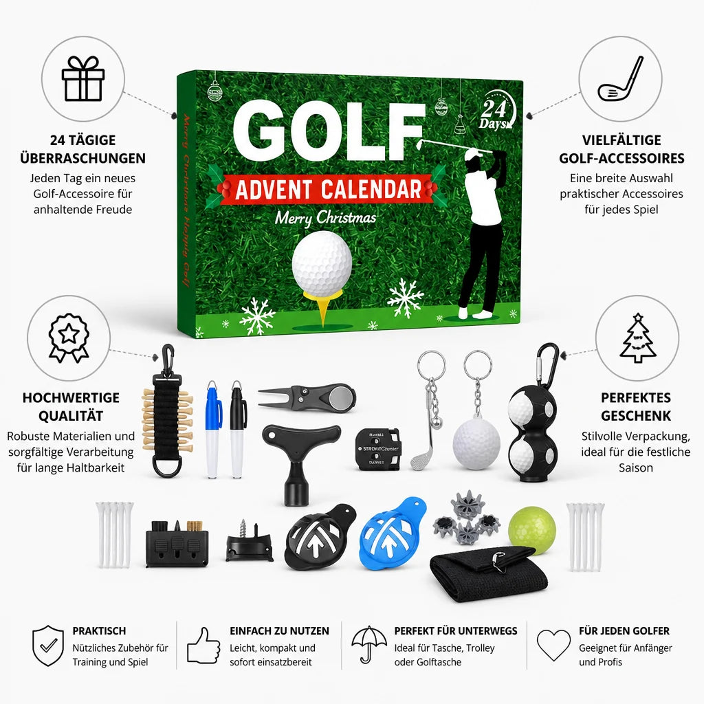 Premium 24-Day Golf Advent Calendar (including accessories)