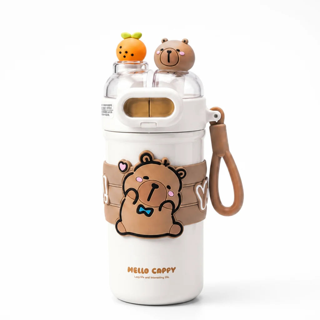 Insulated Stainless Steel Kids' Drinking Bottle with Two Compartments (520 ml)