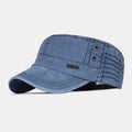 Men's Military Style Cap, Washed Cotton, Adjustable Strap