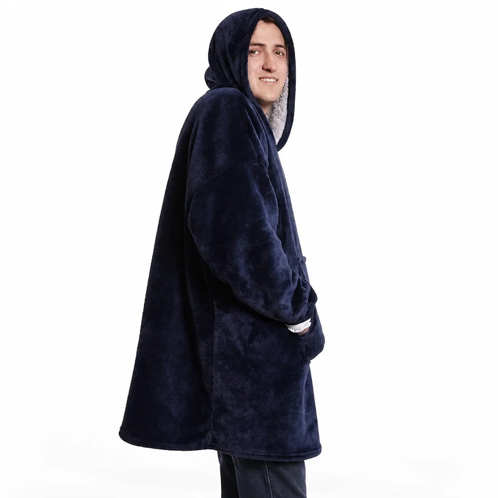 Ultra-Soft Oversized Sherpa Hoodie Blanket (with Pocket)