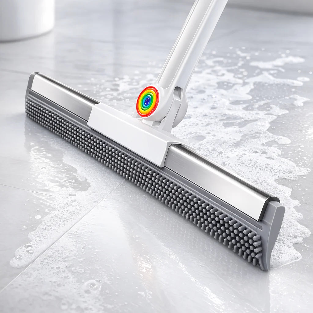 Floor Mop with Rubber Lip & TPE Bristles