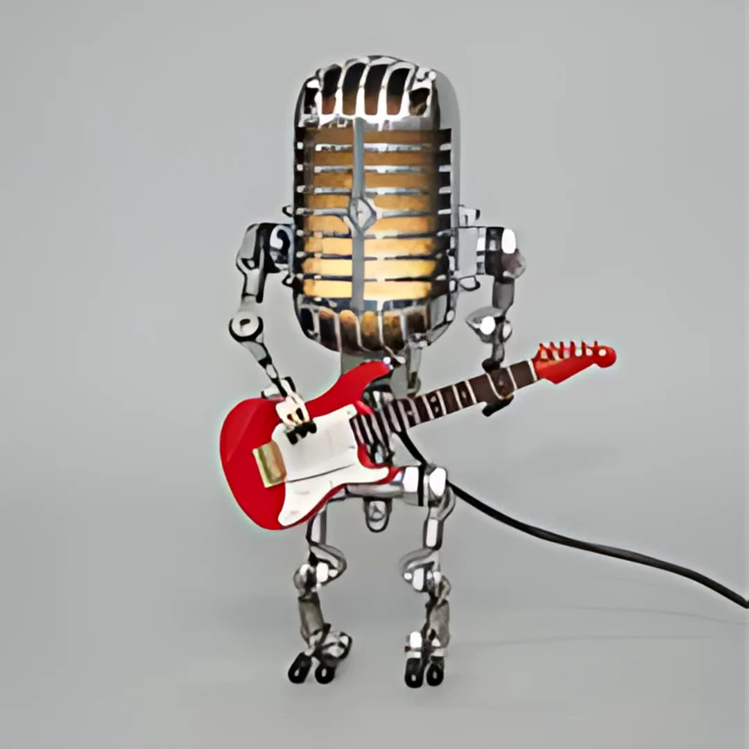 Robot desk lamp with adjustable LED light