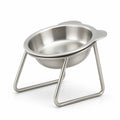 Small Dog Bowl Stainless Steel Tilted 15°