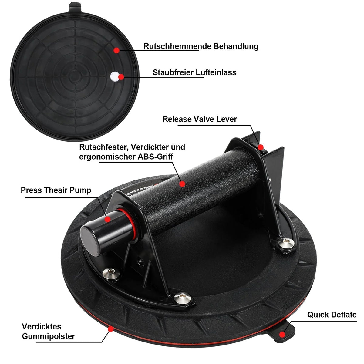 Vacuum Suction Lifter 2 Pieces up to 100 kg