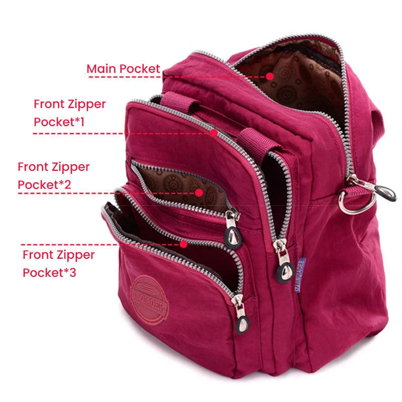 Women's Crossbody Bag Waterproof Multiple Pockets