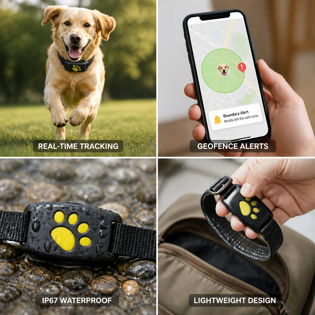 Dog GPS Tracker Real-Time Location & Geofence Alerts