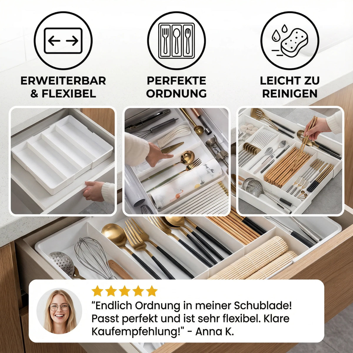 Drawer Organizer – Kitchen & Household