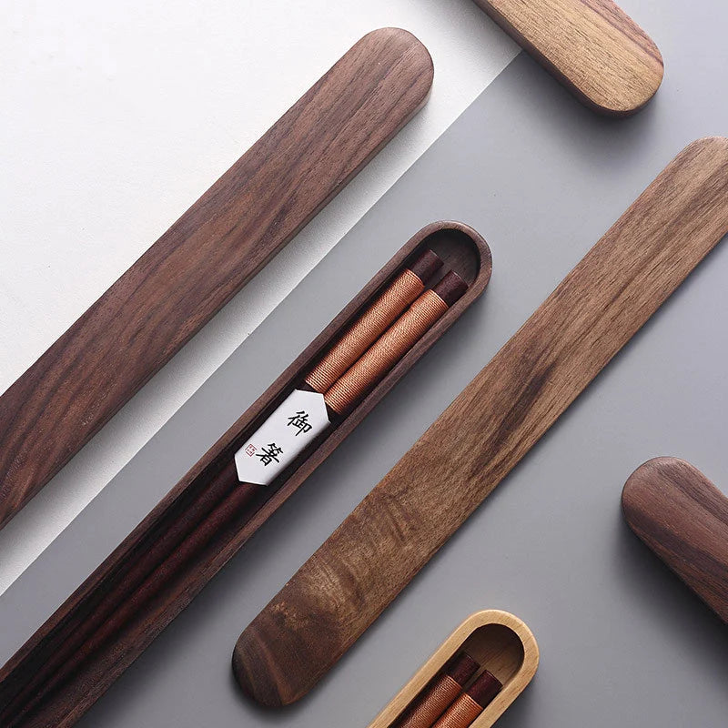 MASU Walnut Wood Chopsticks in Wooden Box