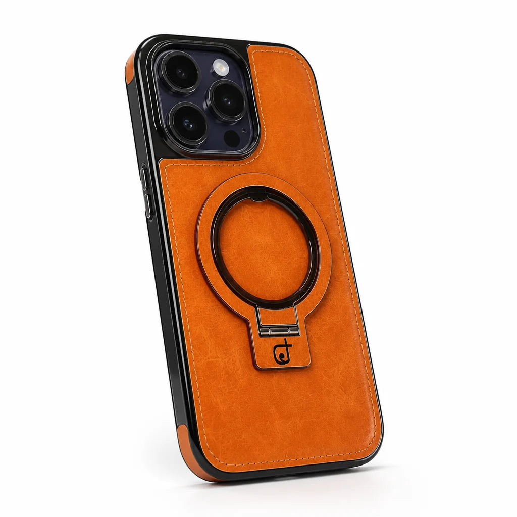 Leather Folding Stand Phone Case (9H Camera Protection)