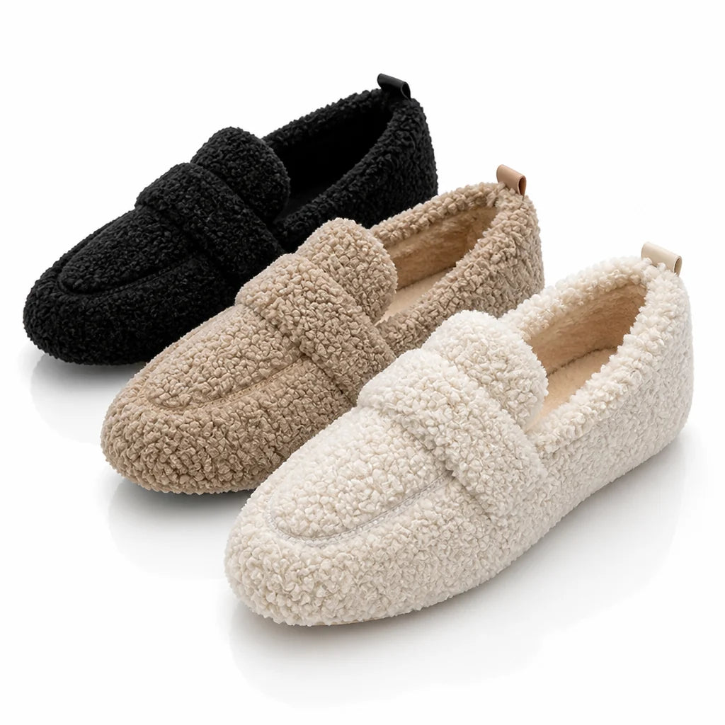 Slip-on Slippers with Wool and Plush Lining (Unisex)