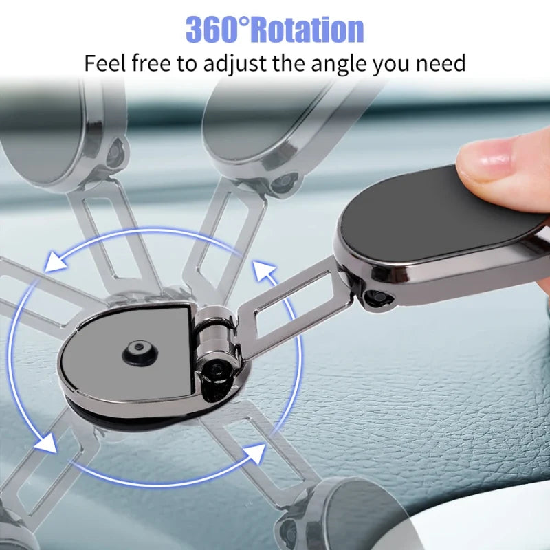 Magnetic Foldable Car Phone Holder 360°