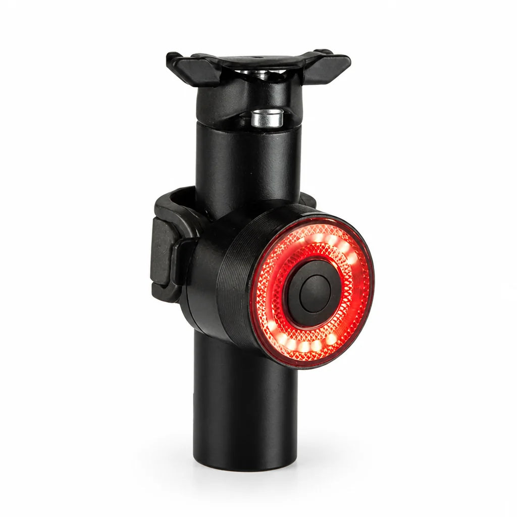 Intelligent Brake Light with 60 Lumen Rechargeable Rear Light for Bicycles