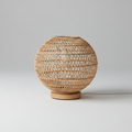 Woven Rattan Globe Table Lamp