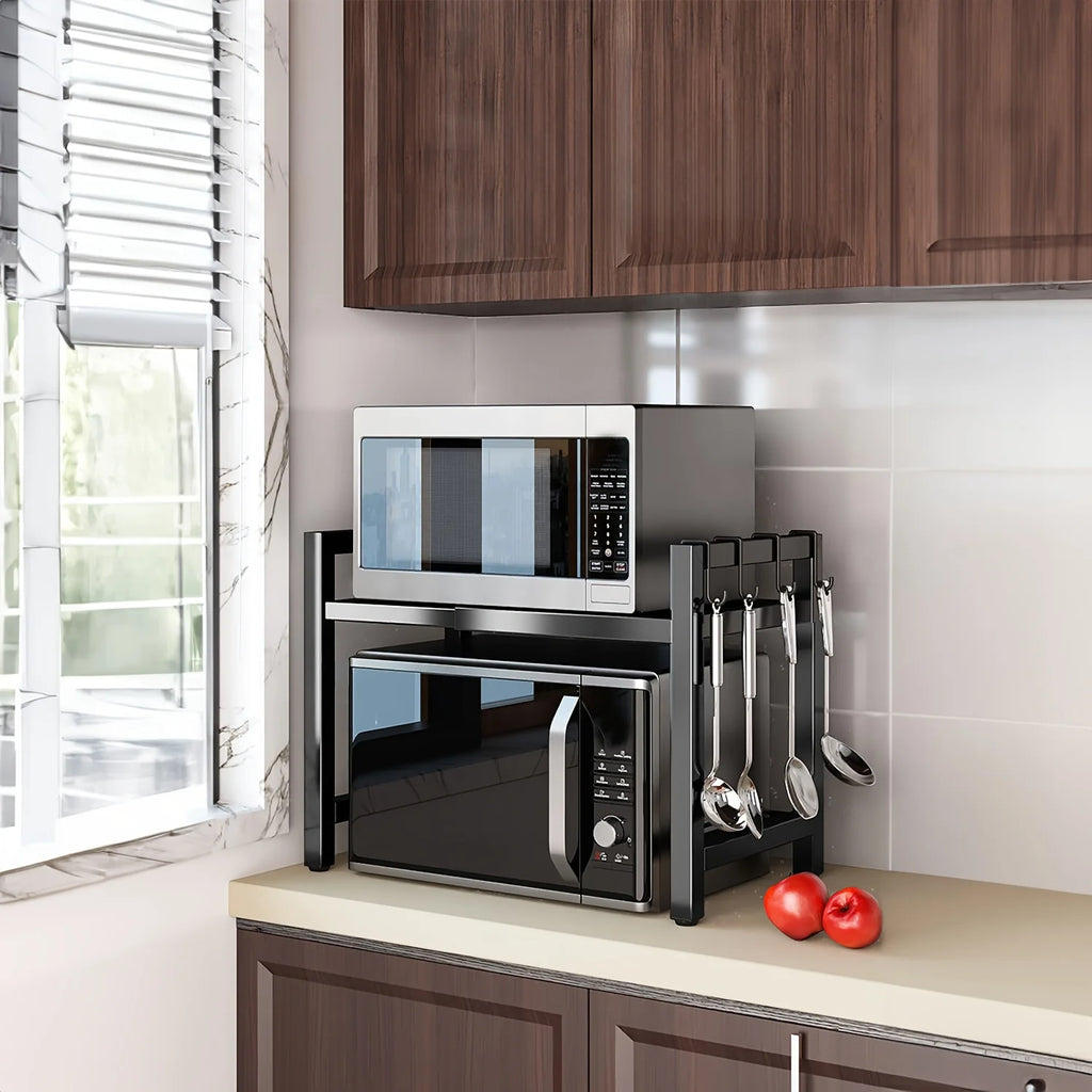 Extendable Microwave Shelf 2 Tiers