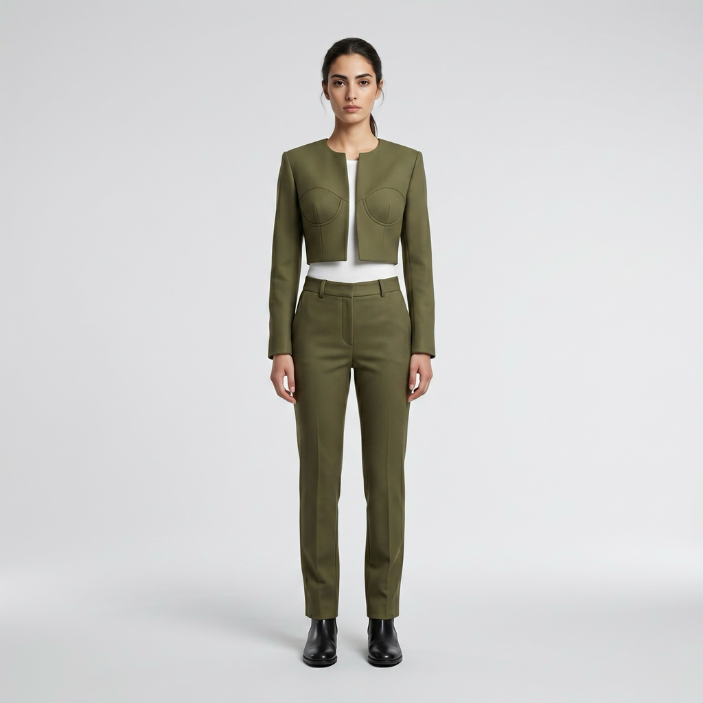 Women's Cropped Tailored Suit