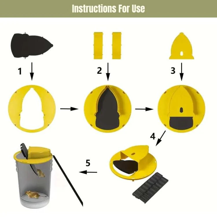 Multi-Catch Mouse Trap with Automatic Tipping Mechanism