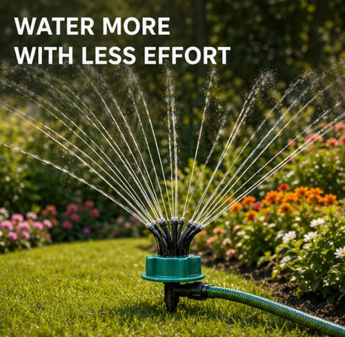 12-in-1 Garden Irrigation System 360° Rotating Sprinkler