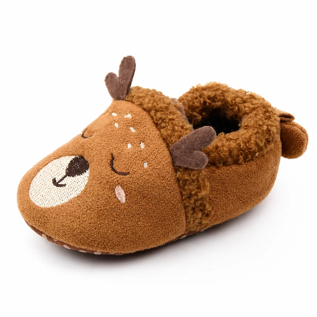 Soft, fluffy, and flexible non-slip baby booties (machine washable)