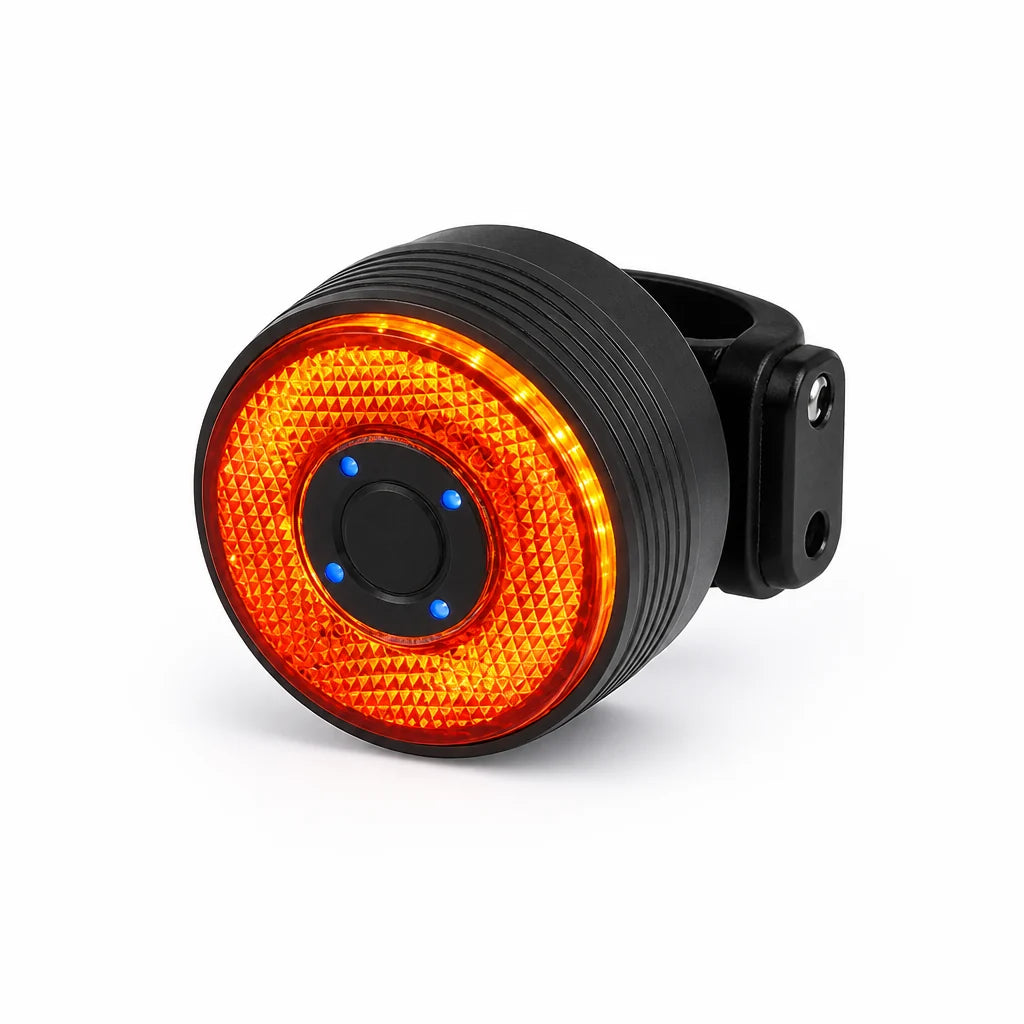 Intelligent Brake Light with 60 Lumen Rechargeable Rear Light for Bicycles