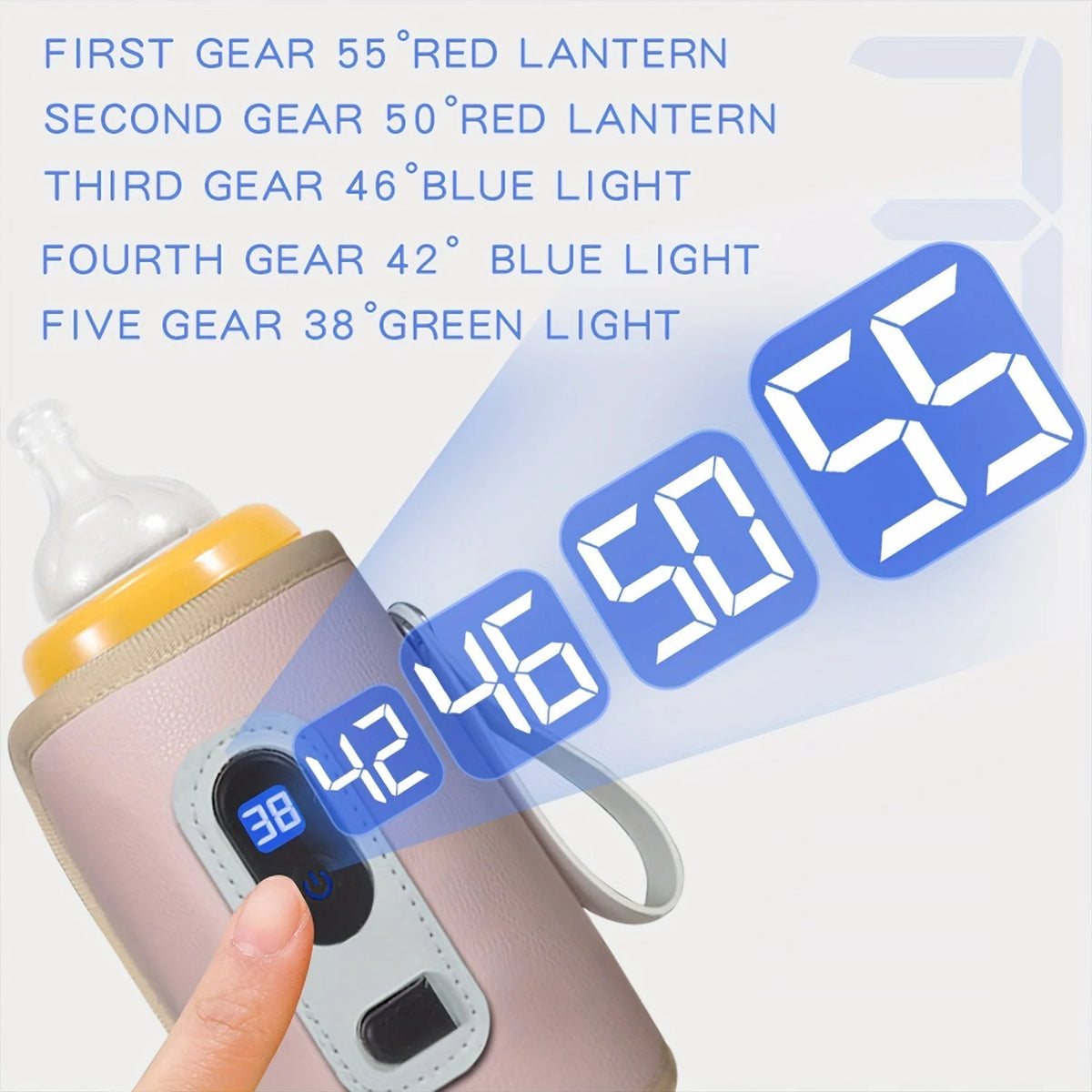 Portable Baby Bottle Warmer USB Powered, 5 Temperature Settings