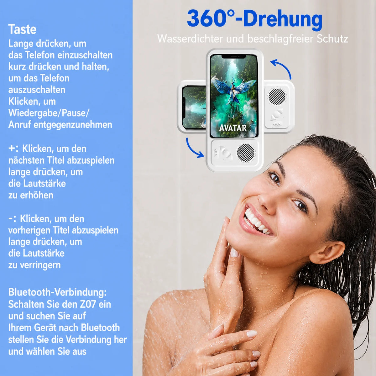 AuraStream™ — Transform Your Shower into Your Personal Concert Stage Full of Freedom and Crystal-Clear Music Enjoyment