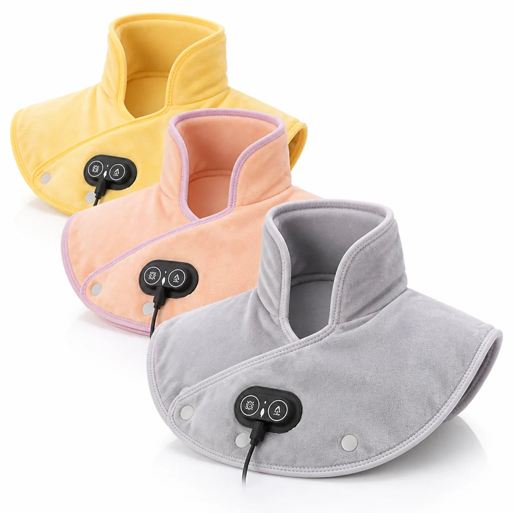 USB-Powered Vibrating Heating Pad for Neck and Shoulders (3 Heat Settings)
