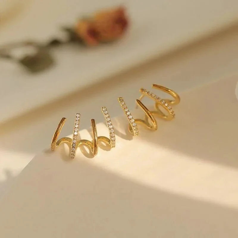 Women's Statement Earrings Twisted Design Hypoallergenic