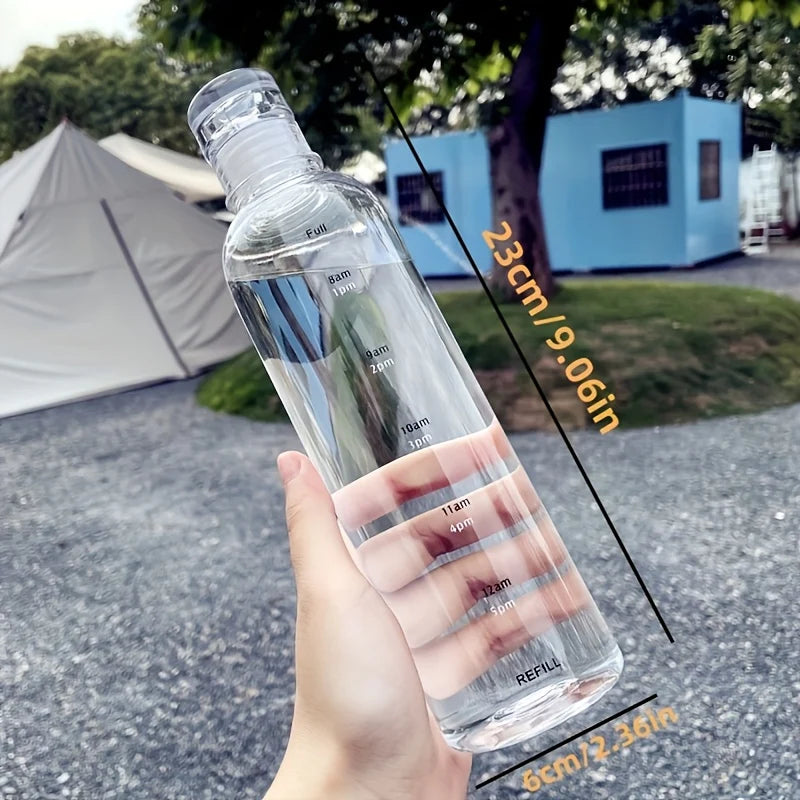 Water bottle with time markings 500/700 ml