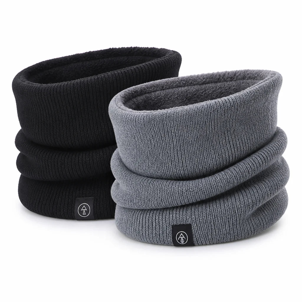 Double-layer knitted neck warmer (2-pack)