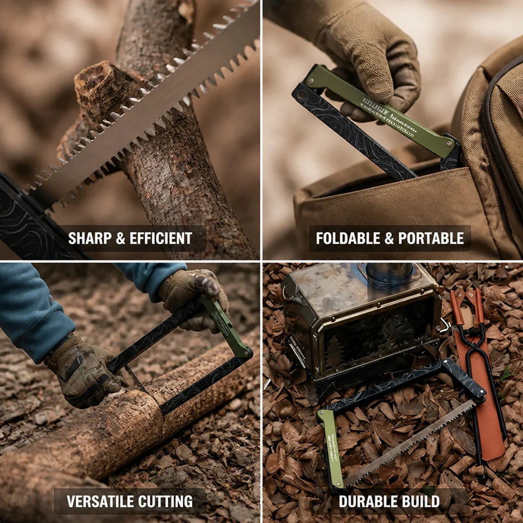 Folding Saw with Manganese Steel Blade and Aluminum Housing
