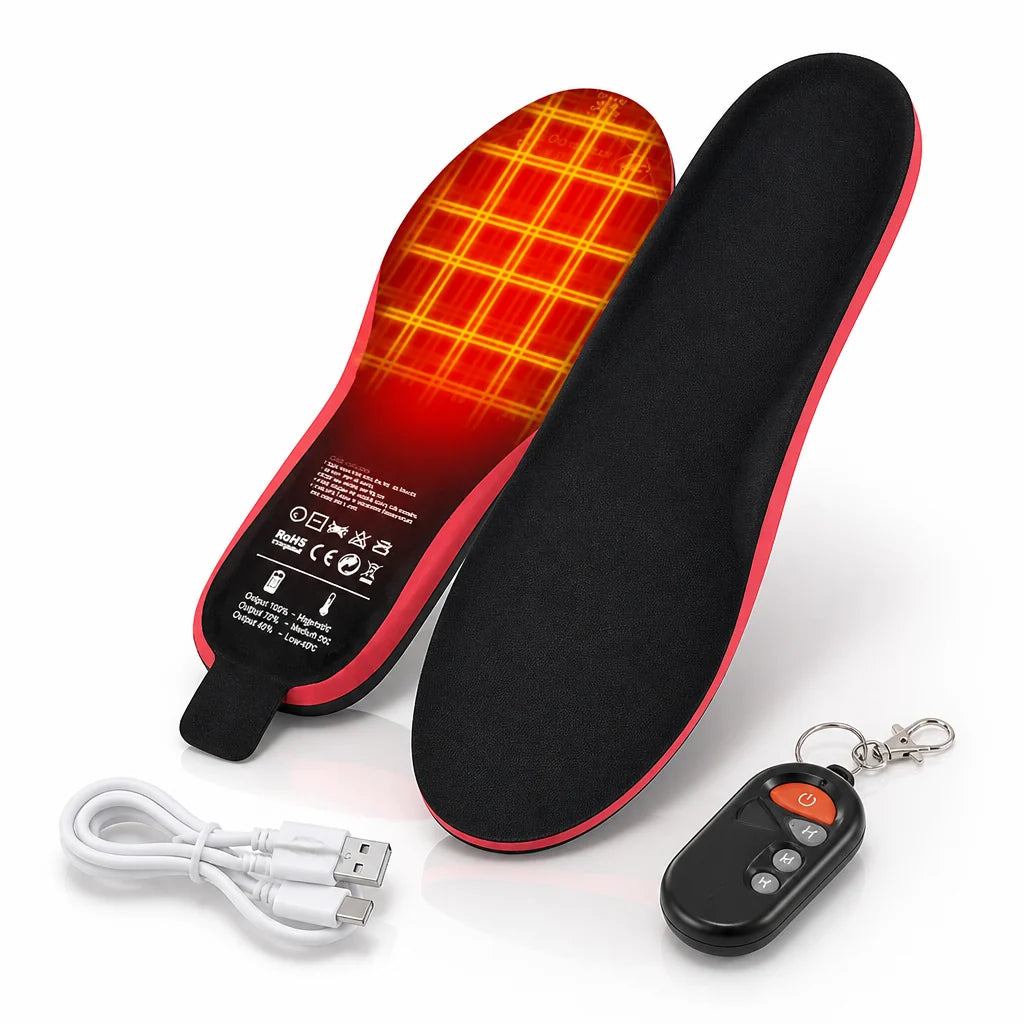 Heated Insoles USB-C Rechargeable Battery Wireless Remote Control