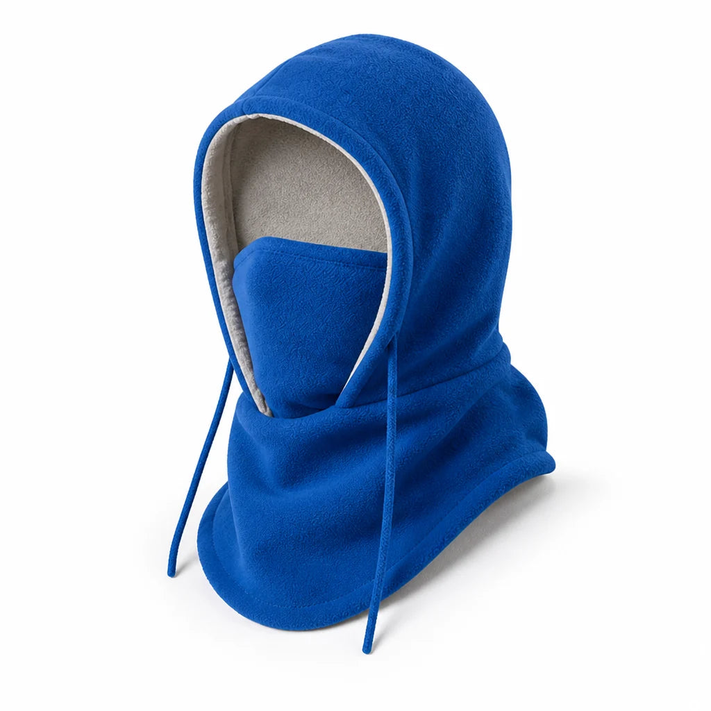 Windproof winter hat with extended neck protection (one size)