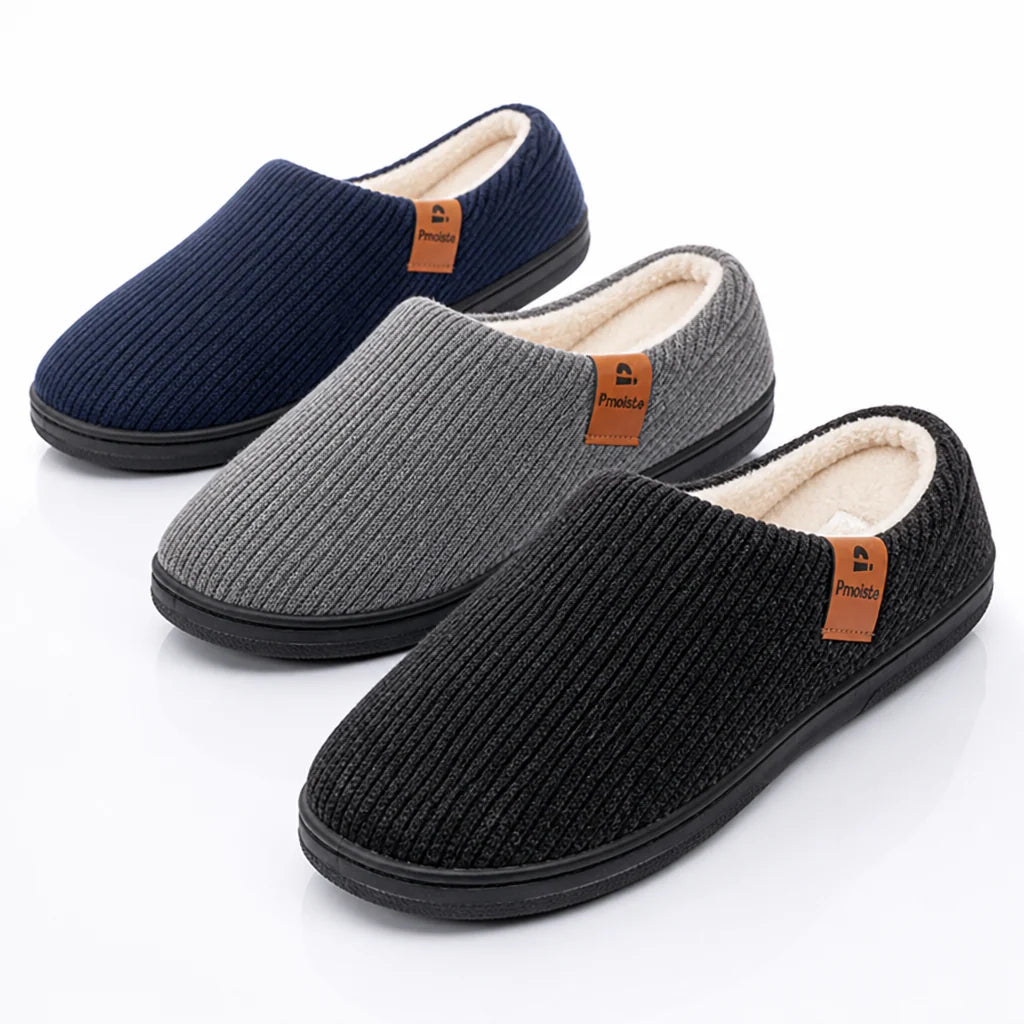 Knit shoes with memory foam and non-slip sole for men