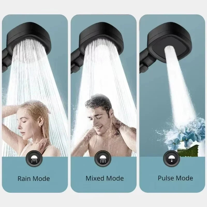 Shower Head High Pressure Water Flow Adjustable Spray Settings