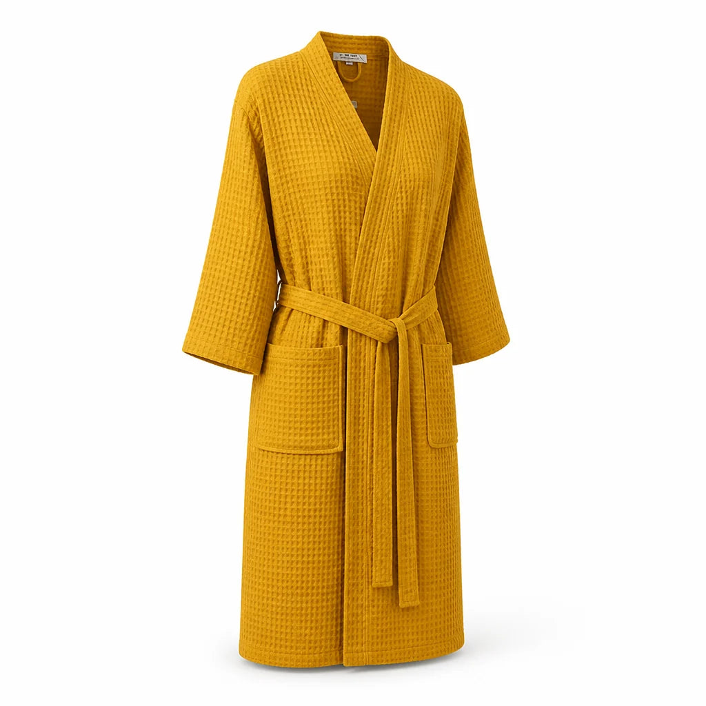 Lightweight Quick-Drying Waffle Cotton Bathrobe