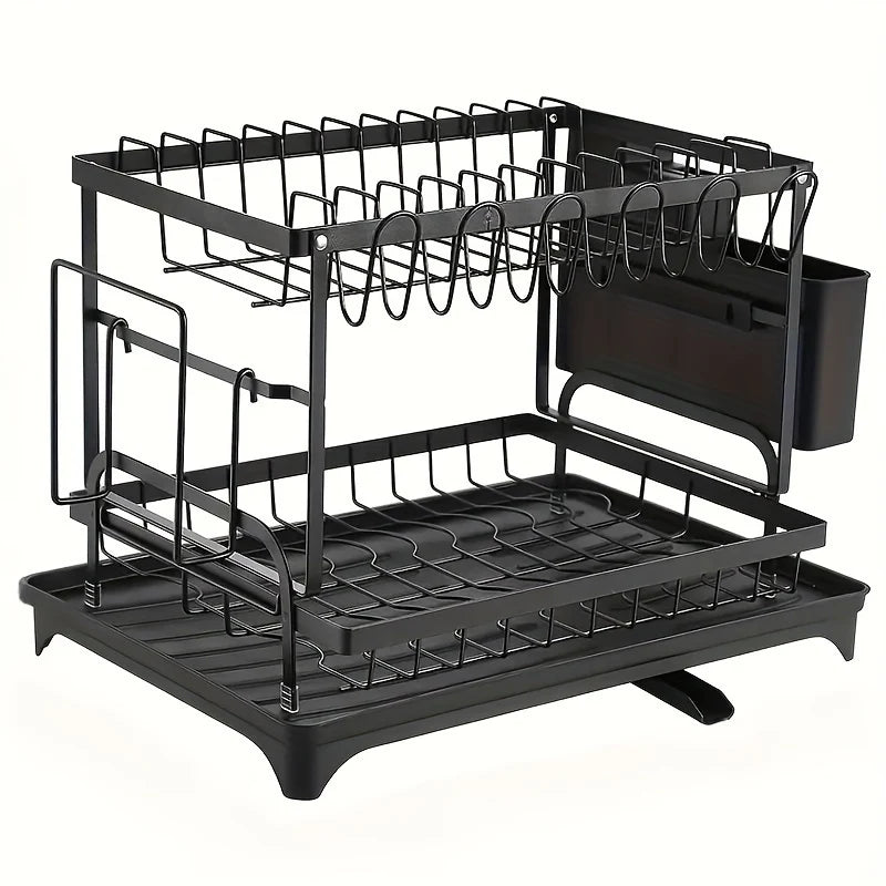 2-Tier Draining Rack with Drain