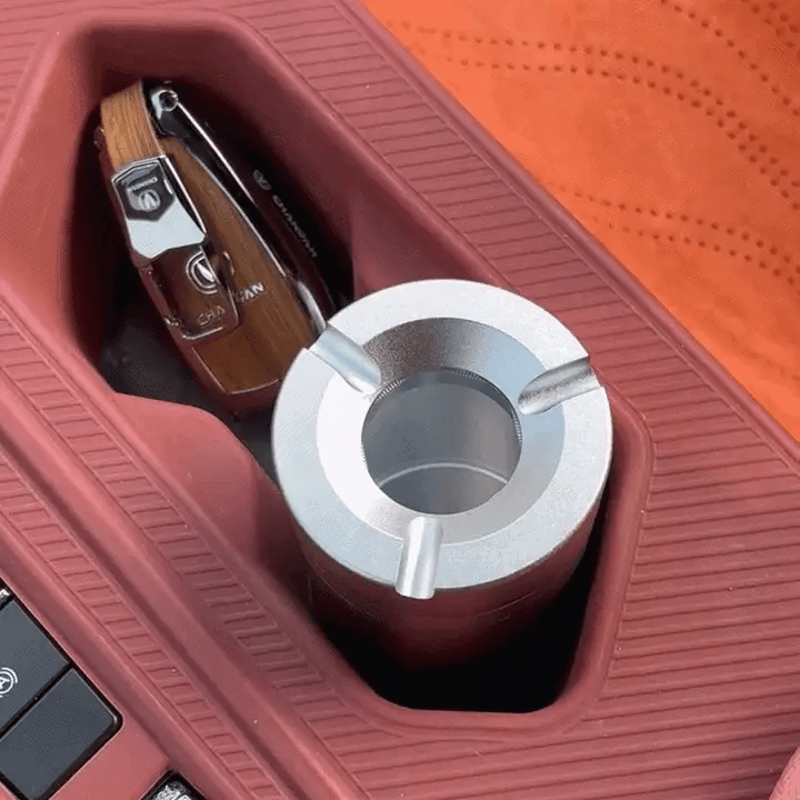 360° Stainless Steel Ashtray with Twist Lock