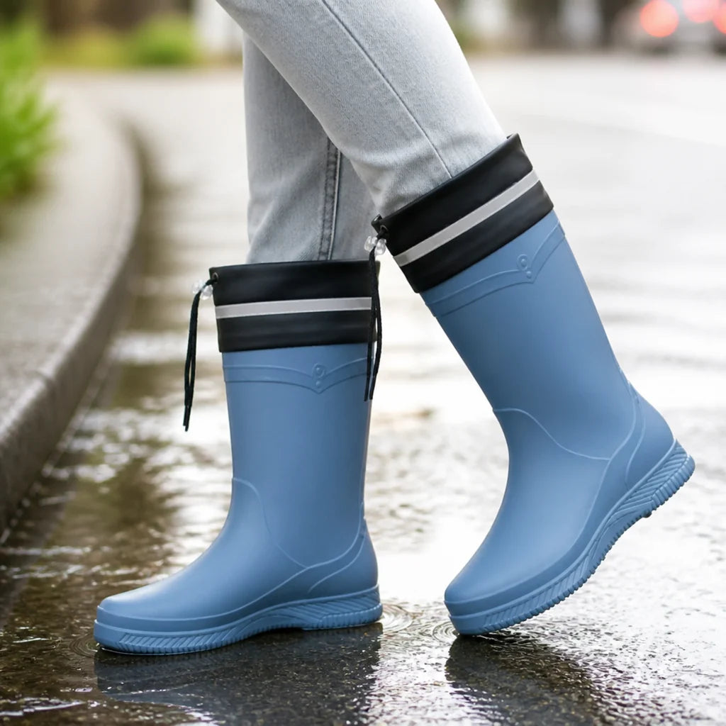 Insulated Waterproof Rain Boots Mid-Calf Length