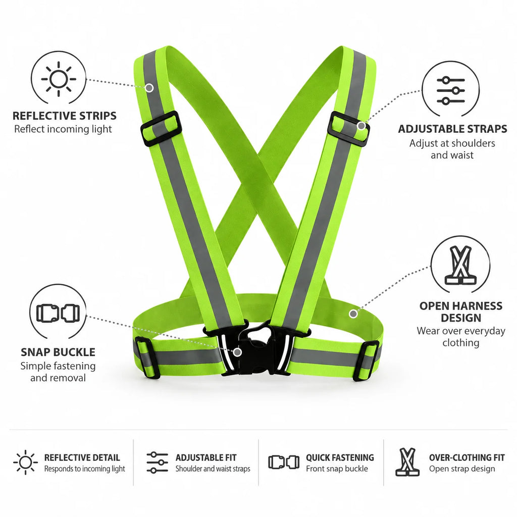Reflective Safety Vest with Snap Closure