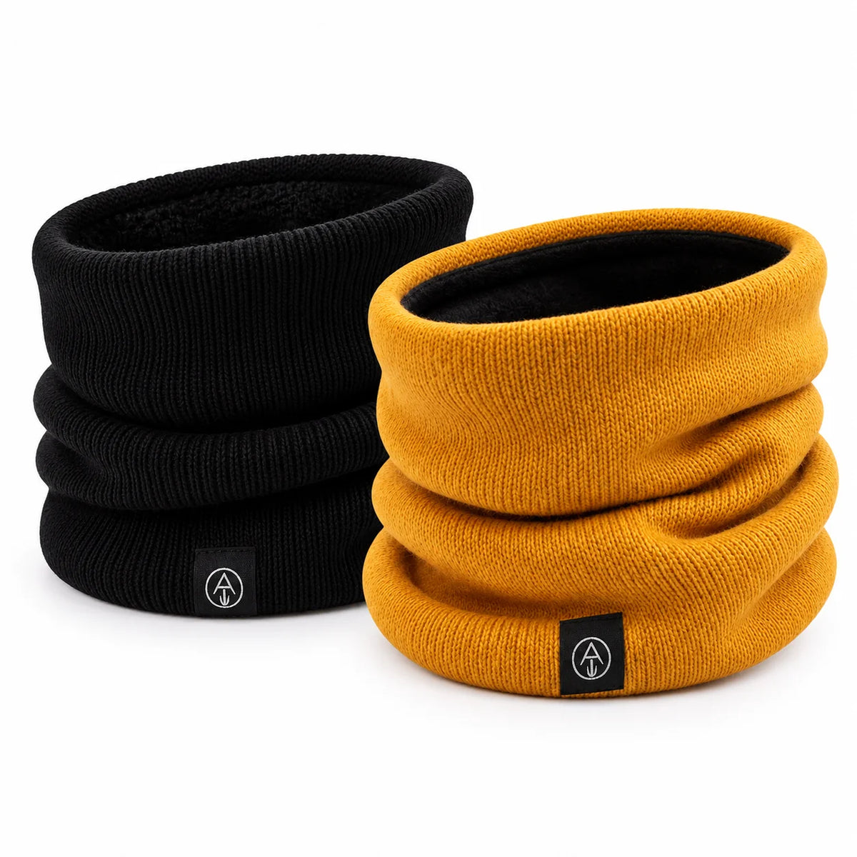 Double-layer knitted neck warmer (2-pack)