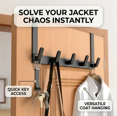 Door wardrobe 5 hooks stainless steel