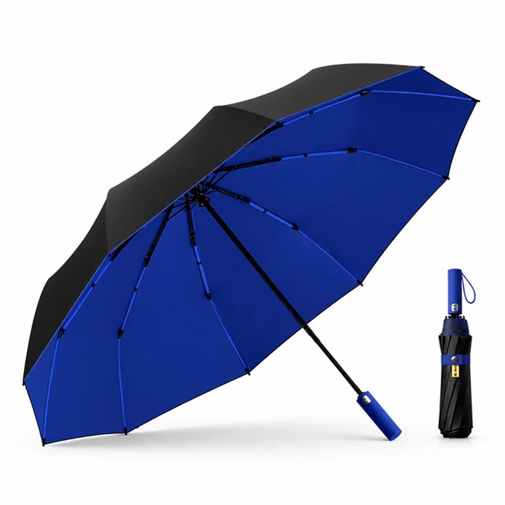Double-Layer Windproof Folding Umbrella (125 cm Canopy)