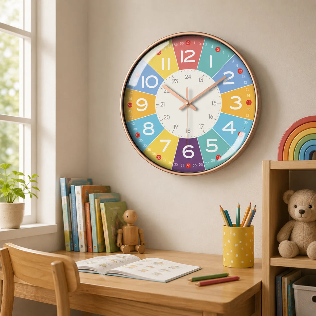 SilentKids Wall Clock – Silent for the Children's Room