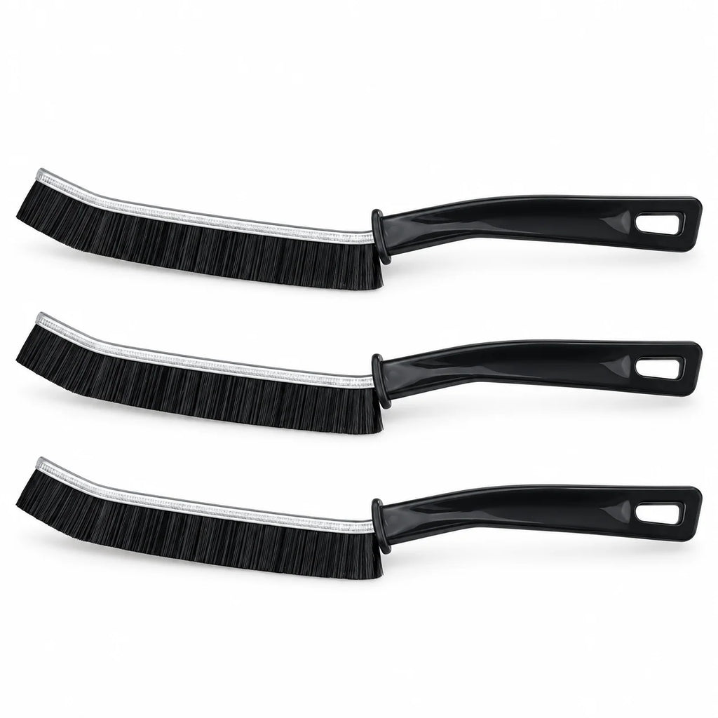 Grout Brush Long Handle & Nylon Bristles (3 Pack Set)