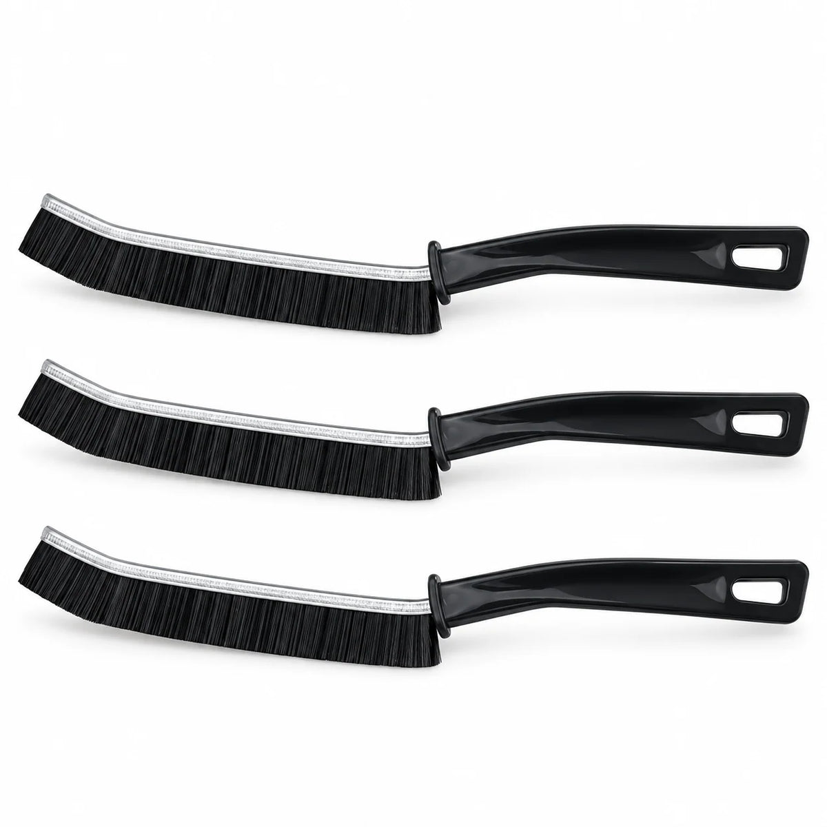 Grout Brush Long Handle & Nylon Bristles (3 Pack Set)