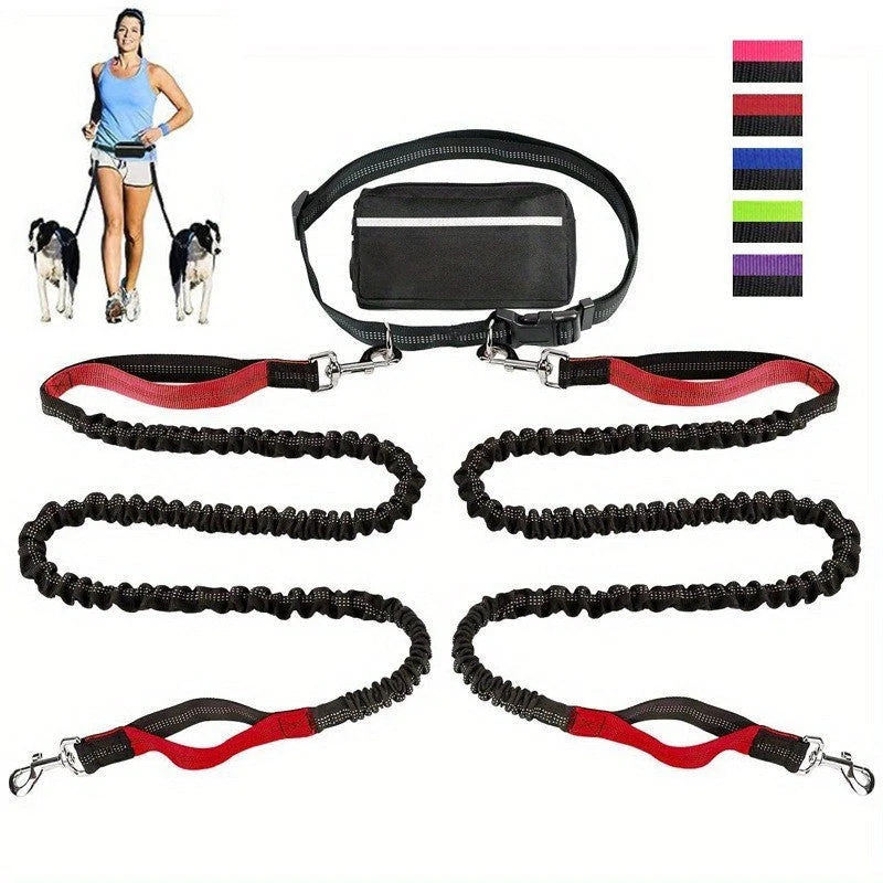 FlowLeash Dog Leash with Shock Absorber & Waist Belt