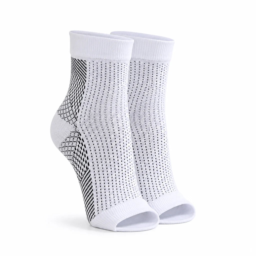 Targeted Compression Socks for Heel and Instep (Open Toes)