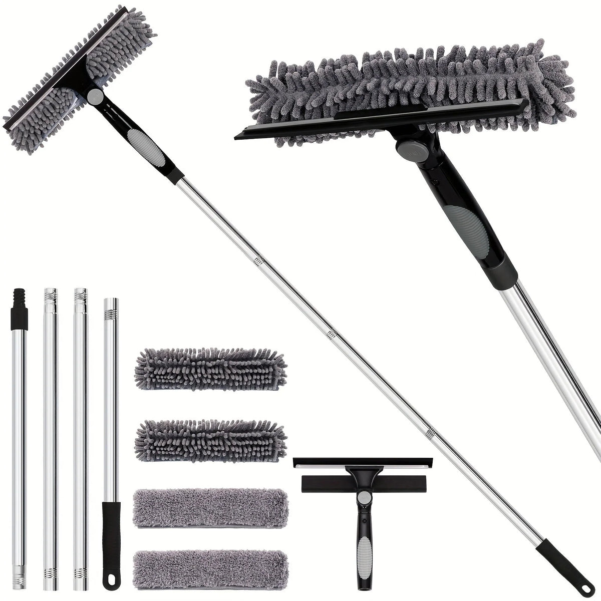 Window Cleaning Squeegee with Telescopic Handle
