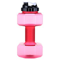 Dumbbell-shaped water bottle BPA-free with flip lid