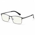 Anti-Blue Light Metal Half-Rim Reading Glasses (Available +1.0–+4.0)